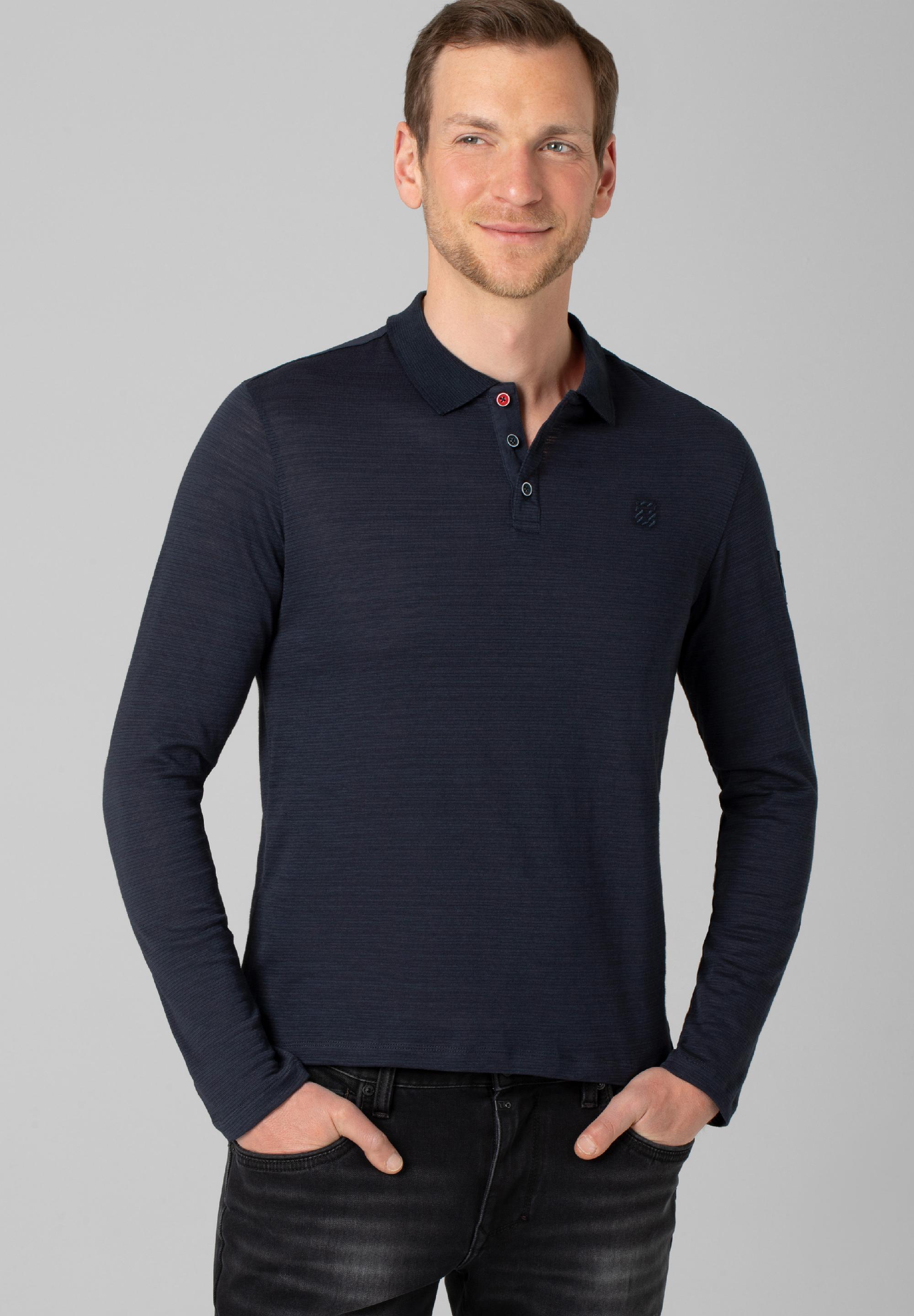 Knit Slub Longsleeve Polo