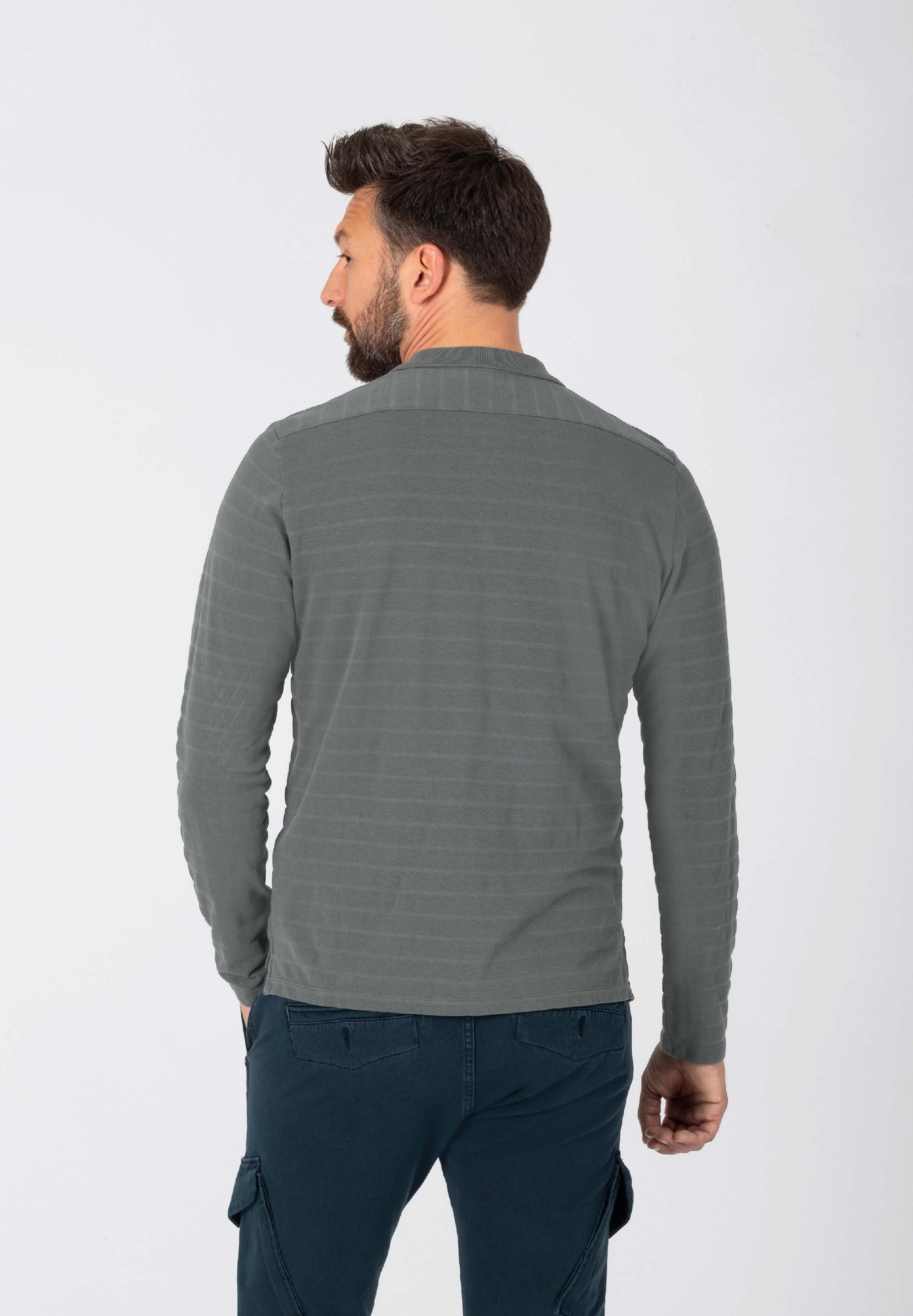 Tonal Stripe Longsleeve Polo