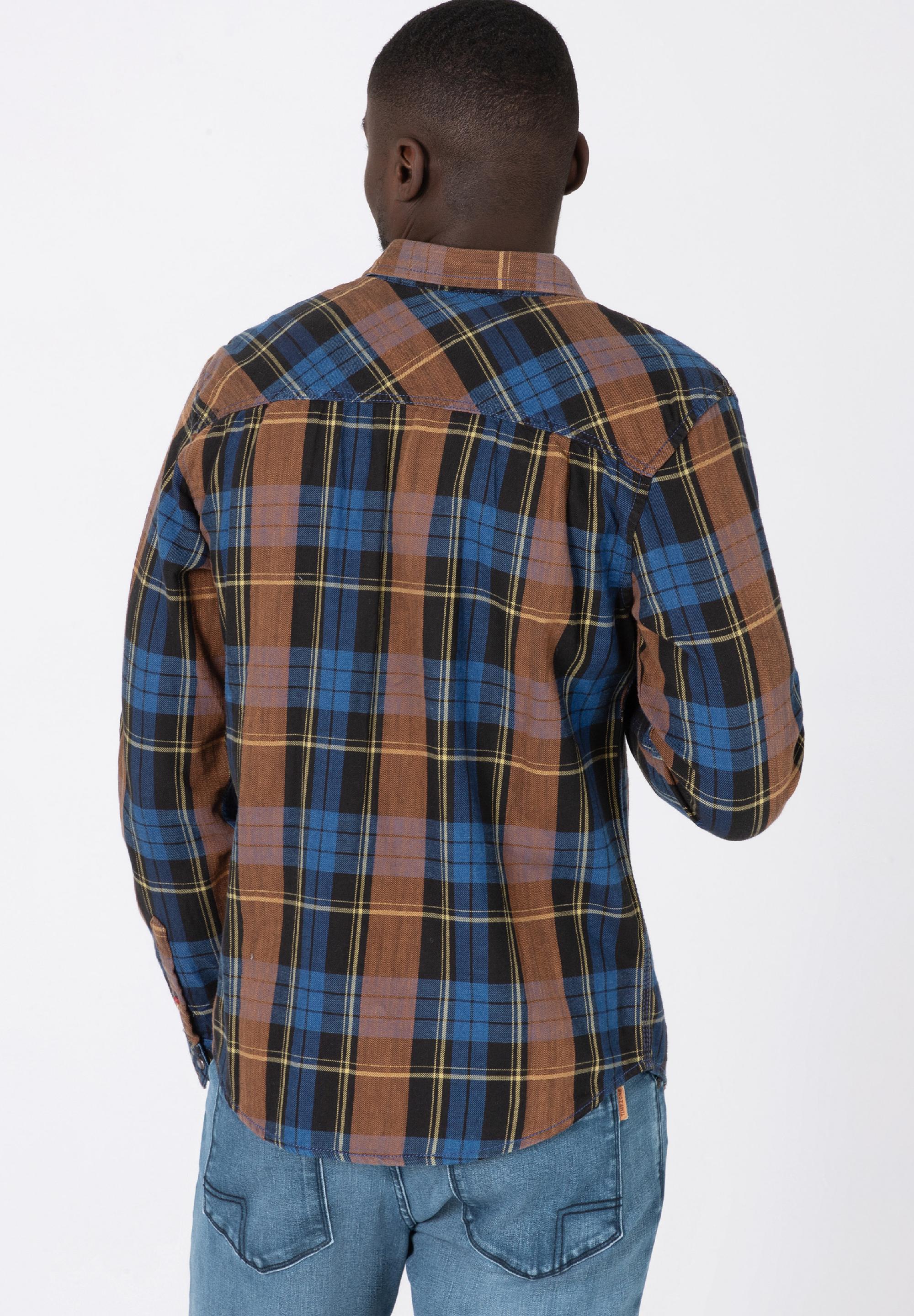 Indigo Check Shirt - kent colllar