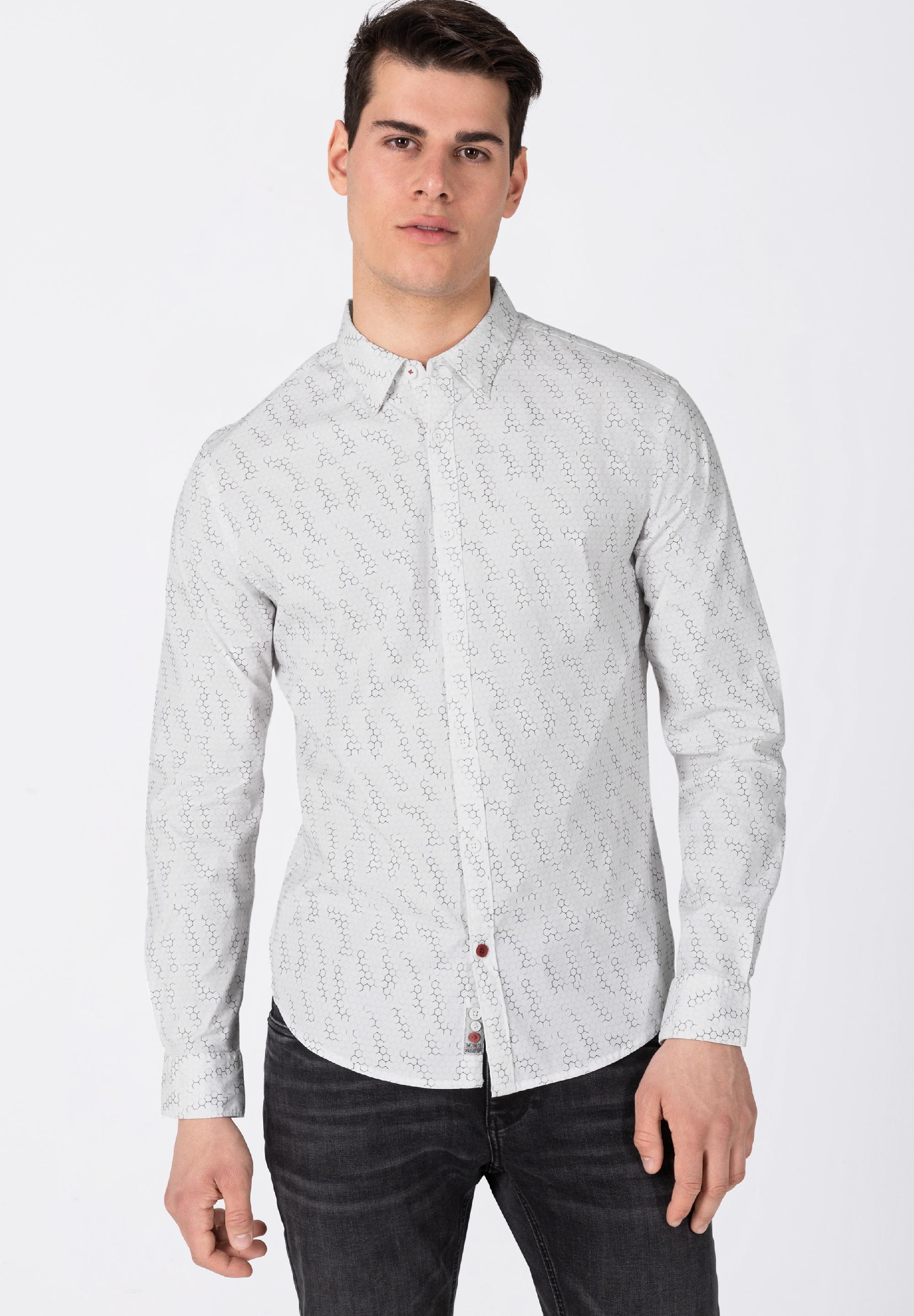 Printed Stretch Shirt - kent collar