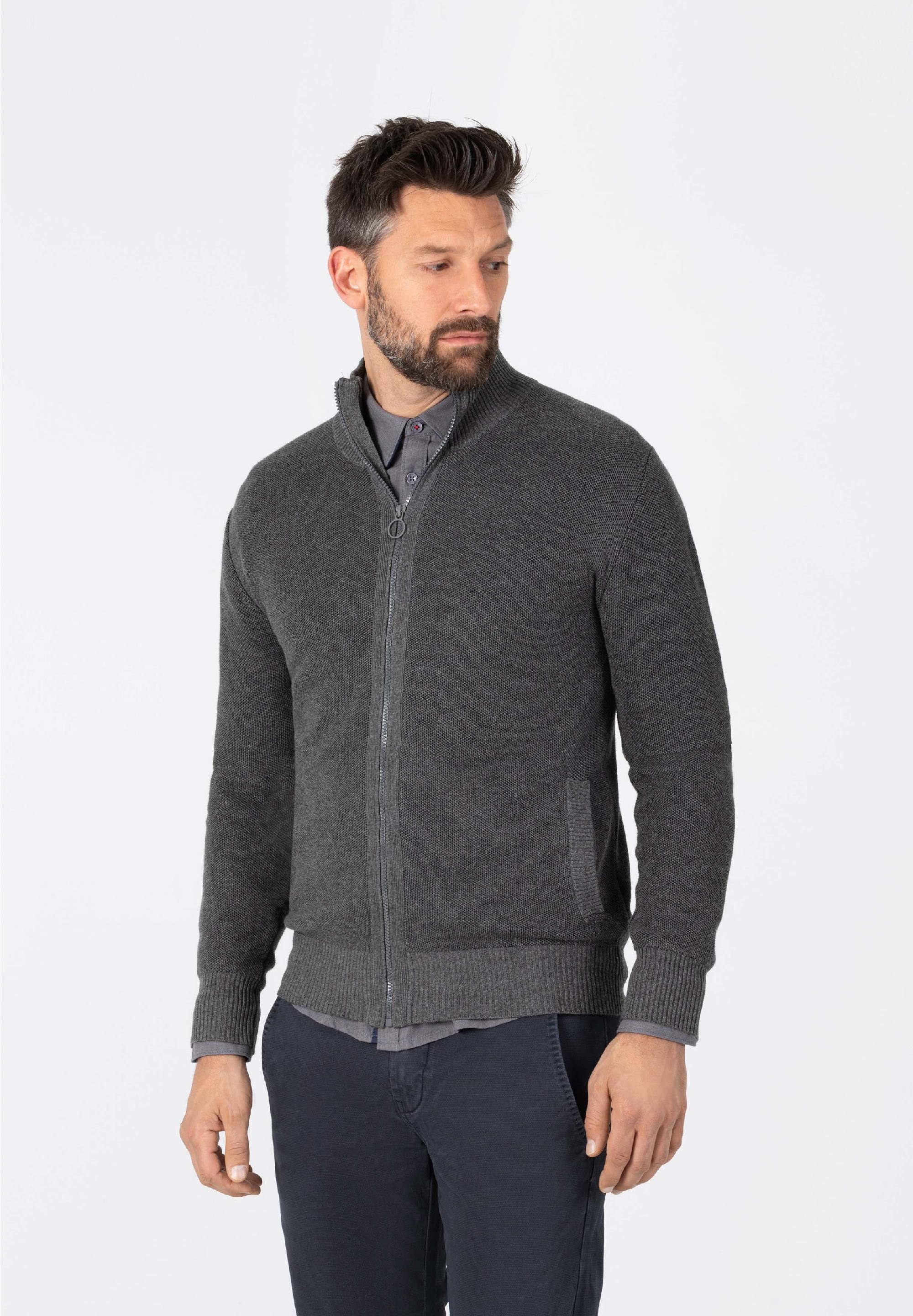 Basic Knit Jacket zipper