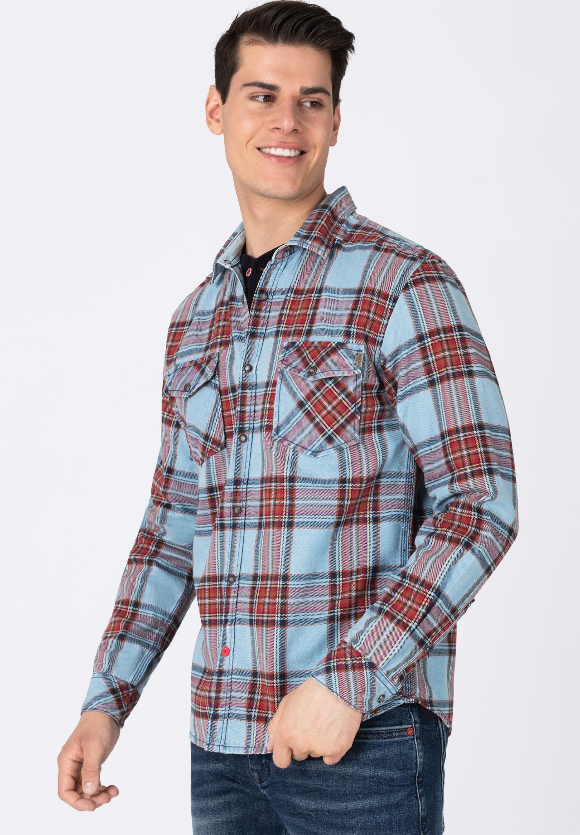 Indigo Check Shirt - kent colllar