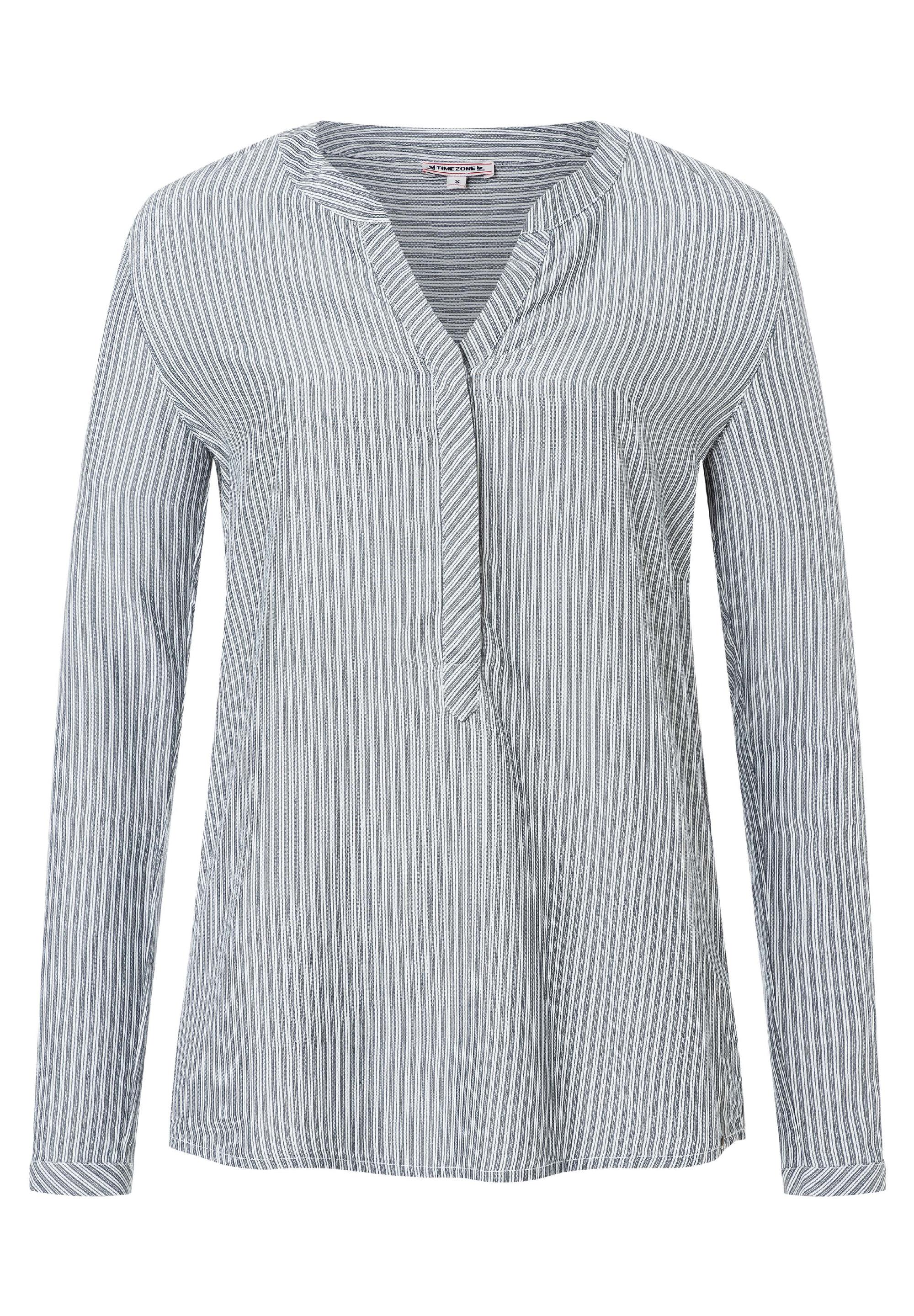 Striped Henley Blouse