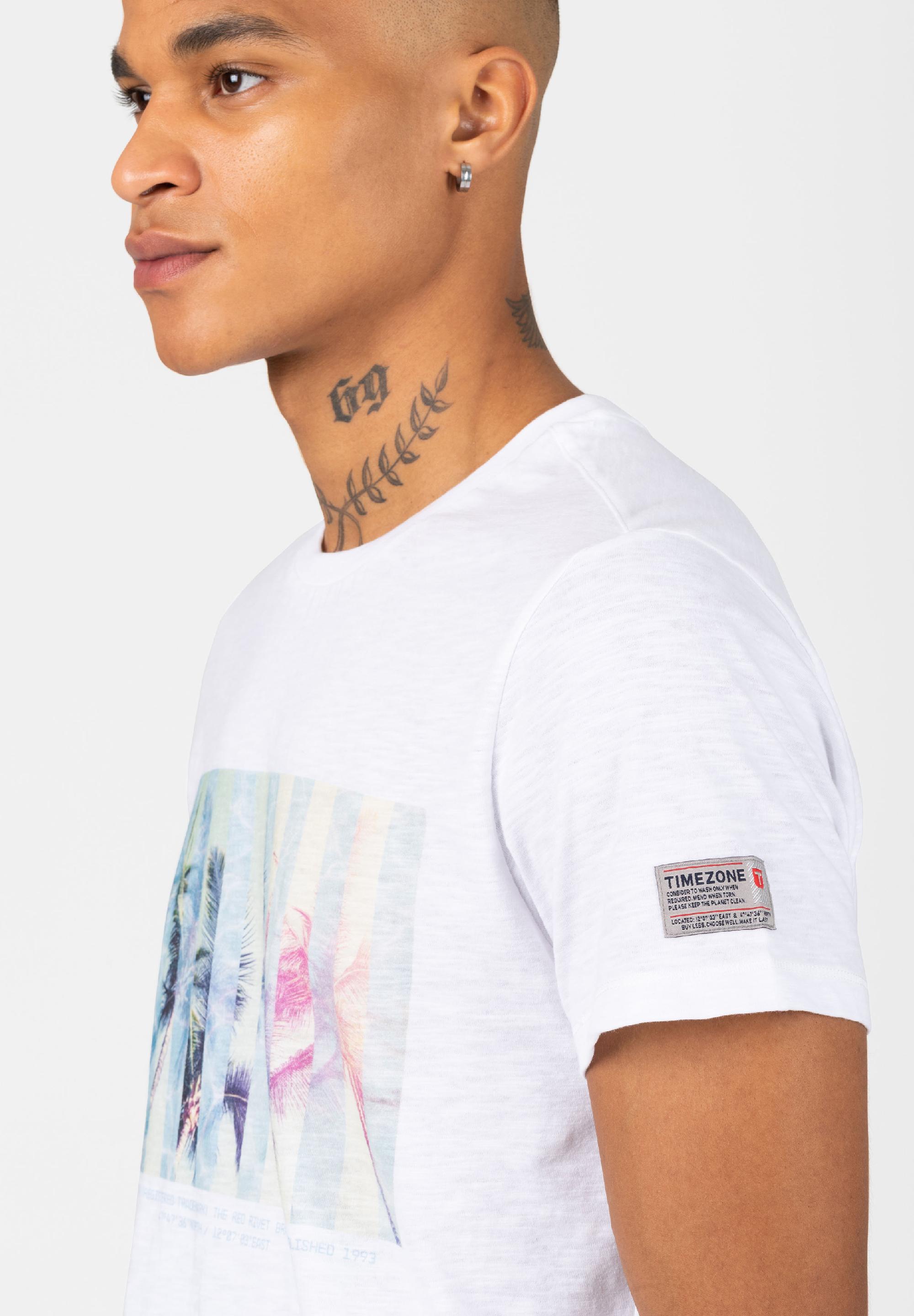 Striped Palm T-Shirt print